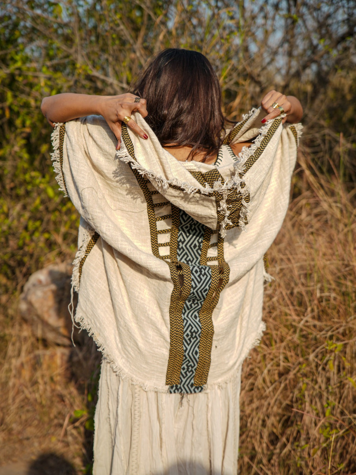 Unisex Hooded Cotton kimono - by Desert Dori