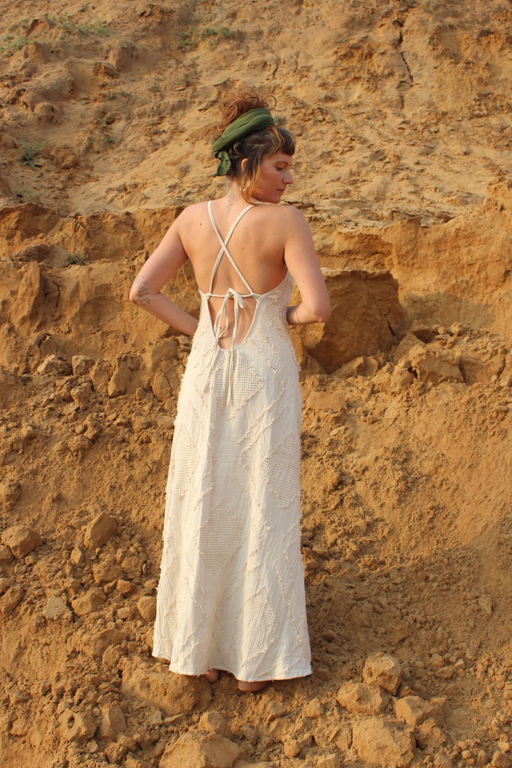 Desert Dori A-Line Cut Work Dress