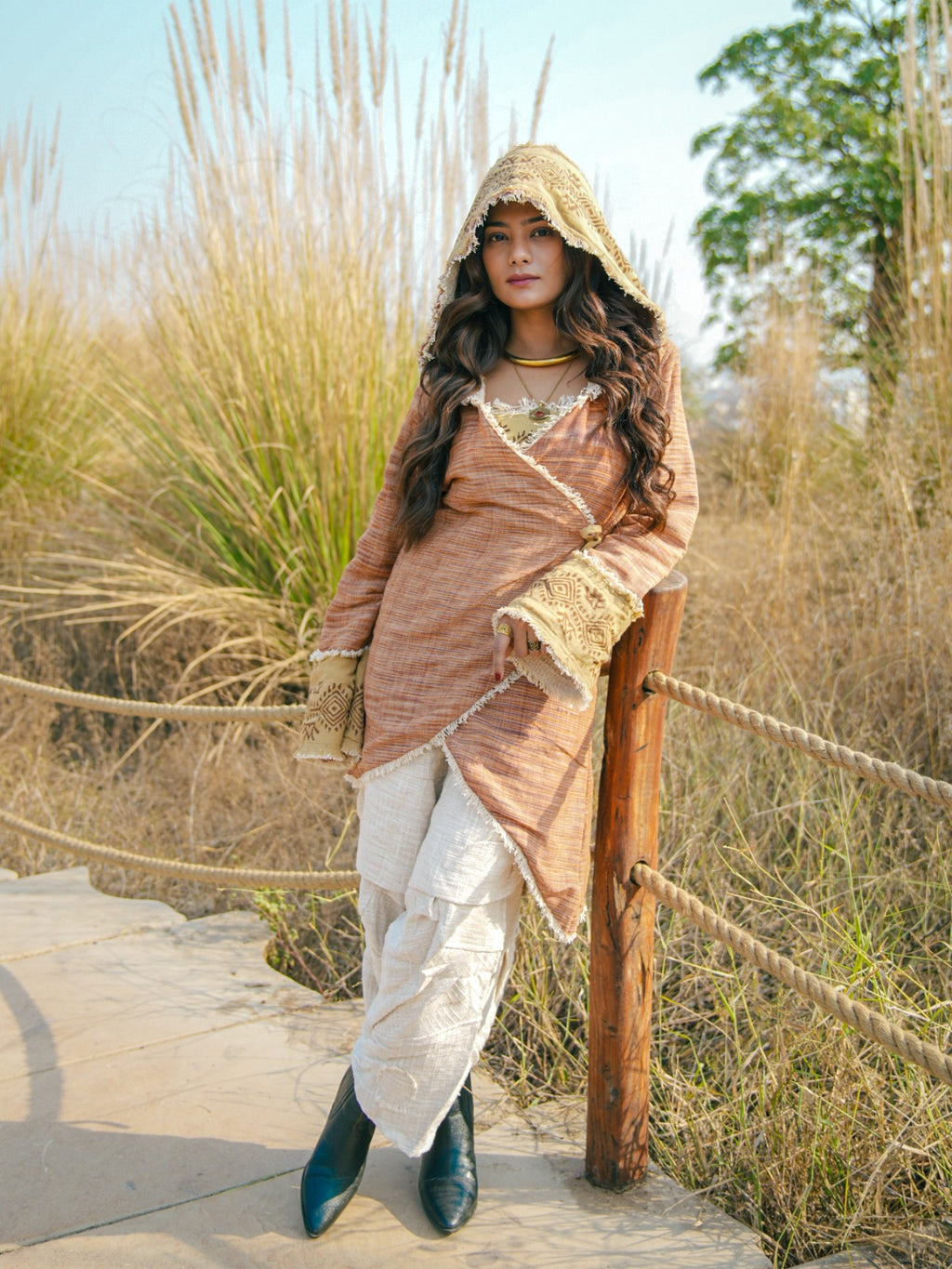 Hooded Wrap Jacket for Women | Stylish & Comfortable Layering – Desert Dori
