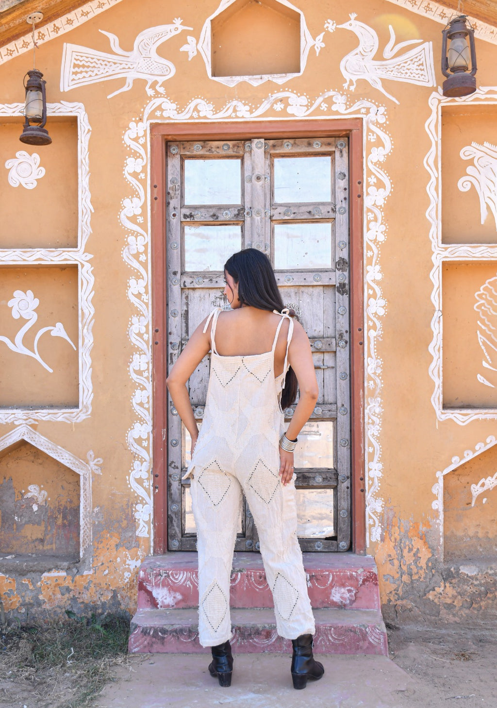Desert Dori Women’s Cotton Thread Work Jumpsuit