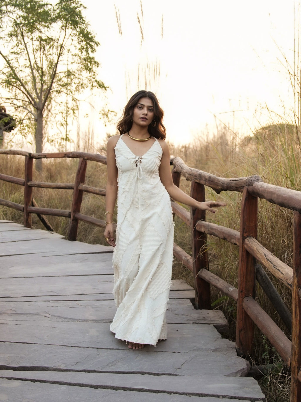 Desert Dori A-Line Cut Work Dress