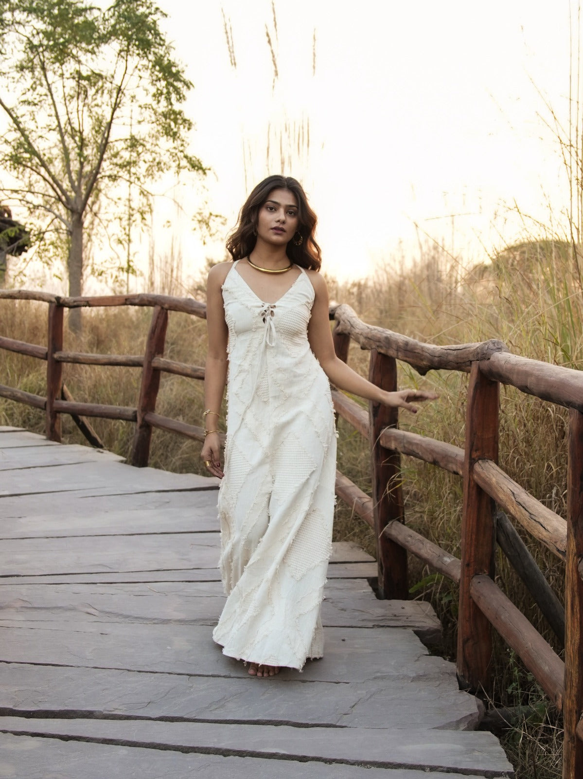 Desert Dori A-Line Cut Work Dress
