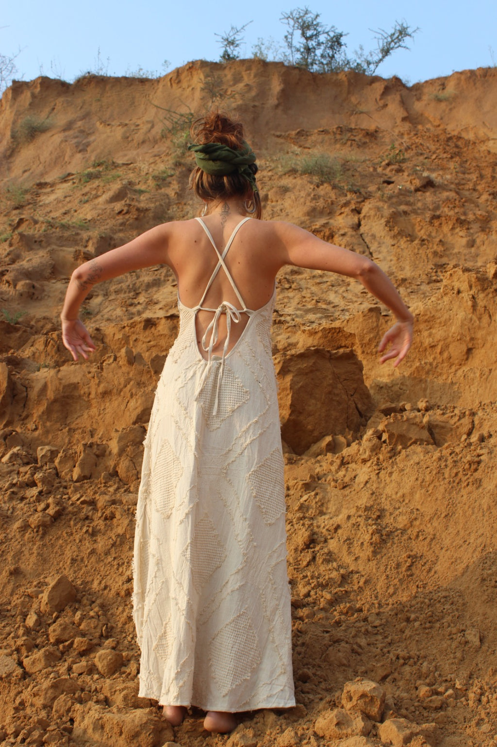 Desert Dori A-Line Cut Work Dress