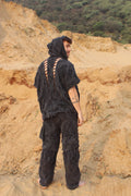 Desert Dori Men’s Cut Work Brushed Cotton Kimono