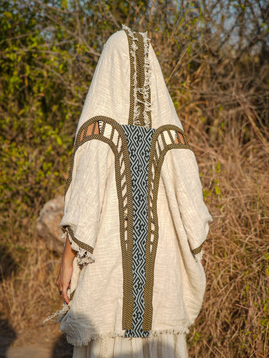 Unisex Hooded Cotton kimono - by Desert Dori