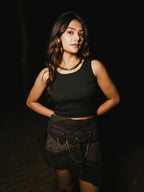 Desert Dori Wrap Mini Skirt – Cotton Statement Skirt