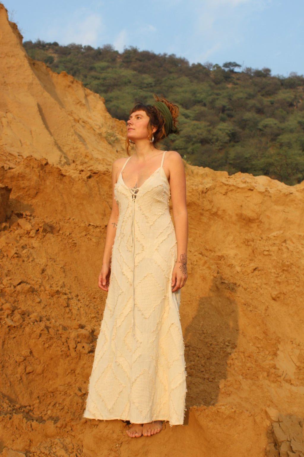 Desert Dori A-Line Cut Work Dress