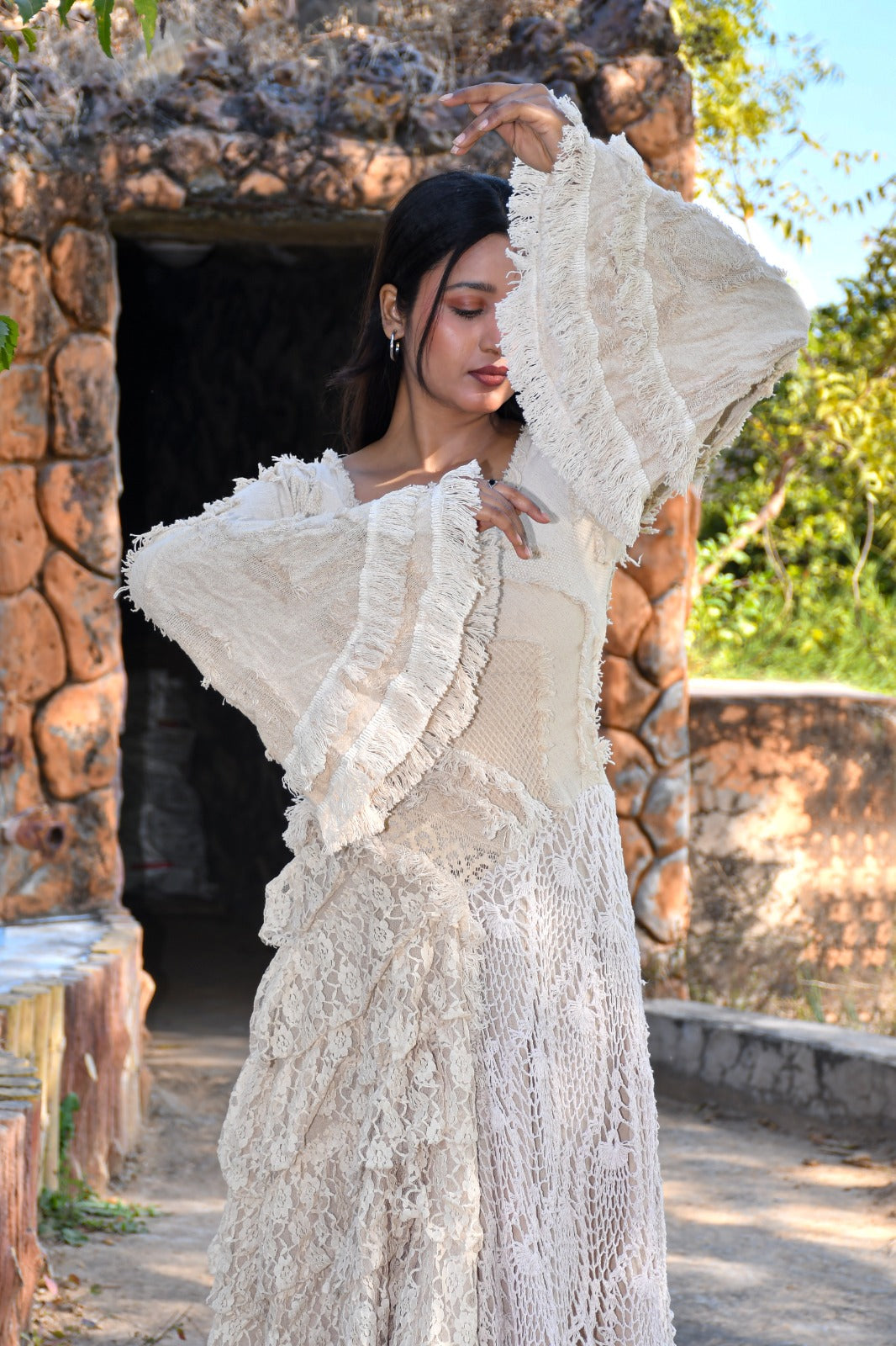 Desert Dori Women’s Raja Cotton Frilled Dress