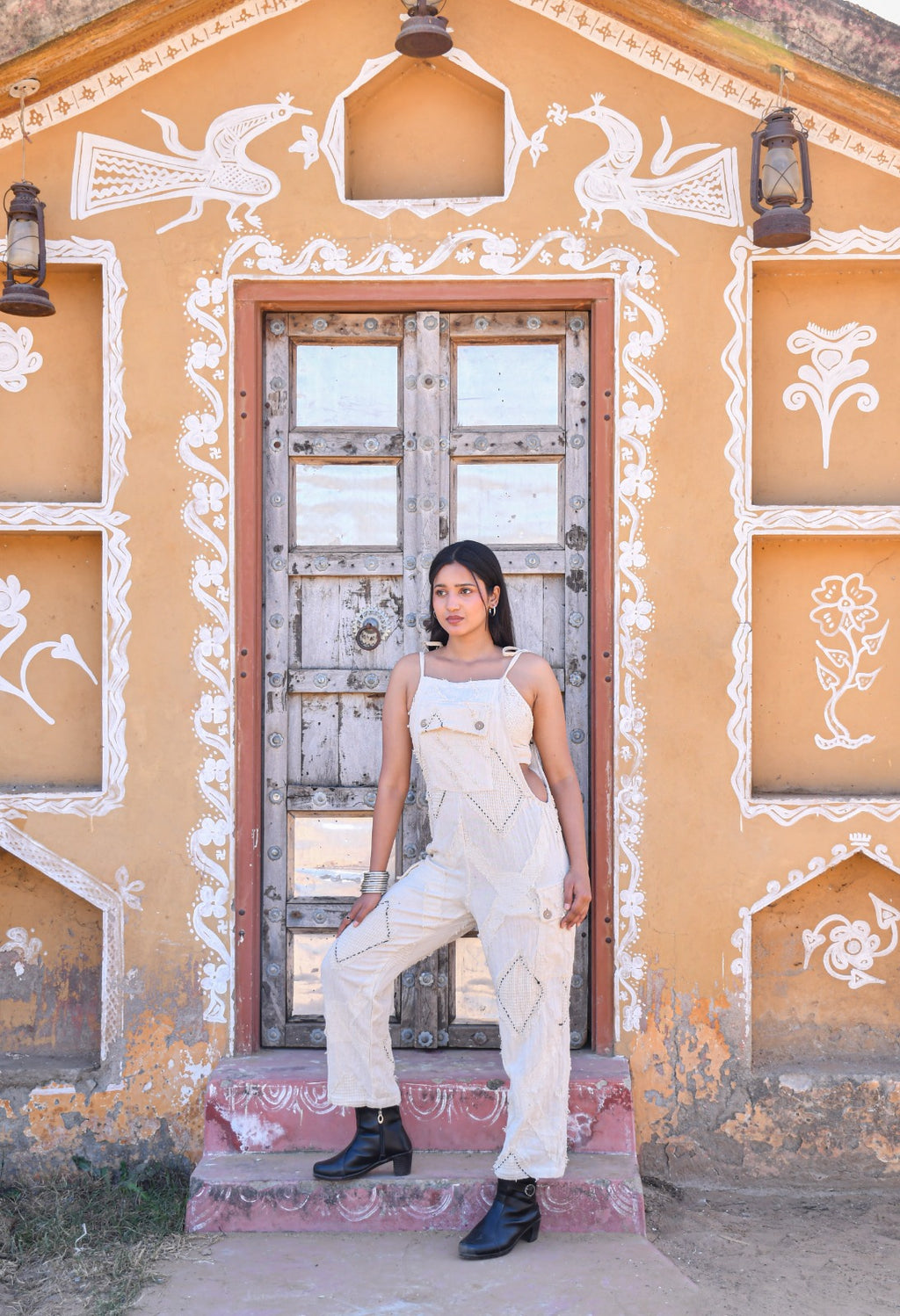 Desert Dori Women’s Cotton Thread Work Jumpsuit