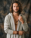 Unisex Hooded Off Shoulder Cotton Jacket | Boho Open Front Cardigan | Free Size Festival Wrap desert dori