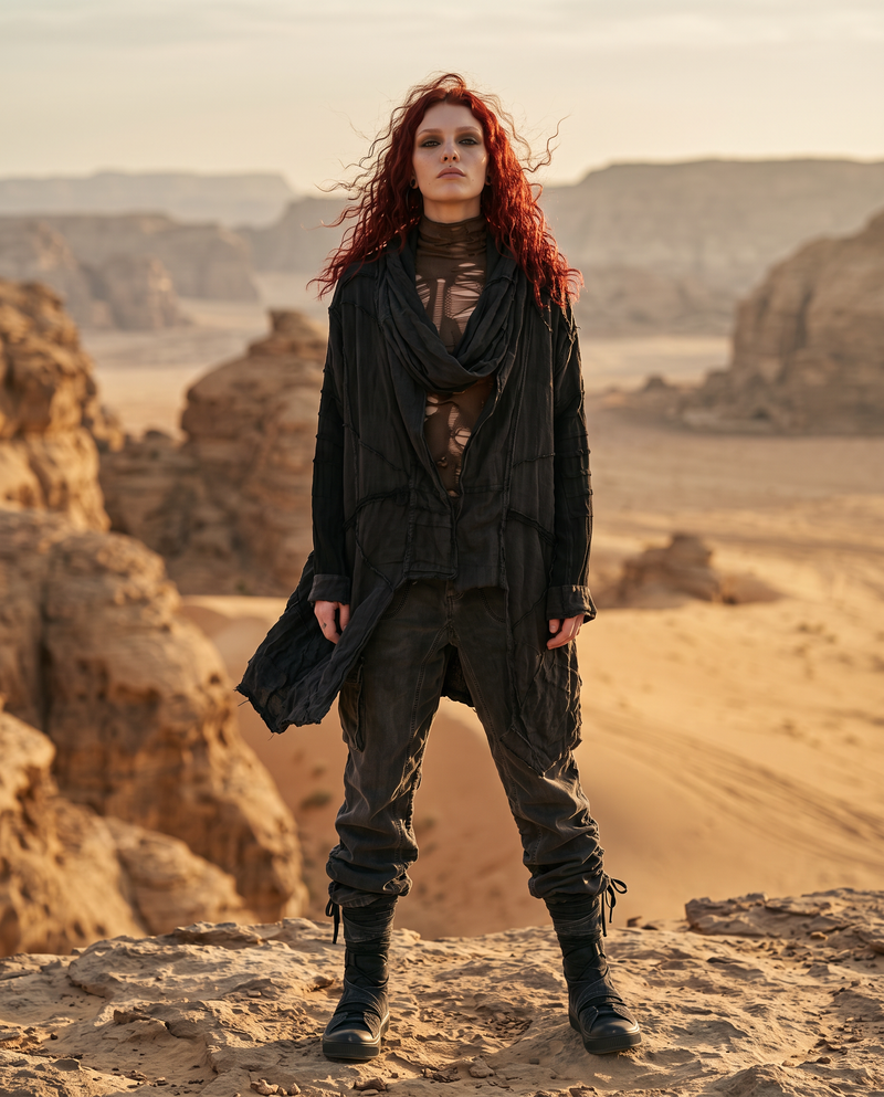 Black Hooded Kimono Duster, Boho Gothic Festival Jacket, Oversized Open Front Cardigan