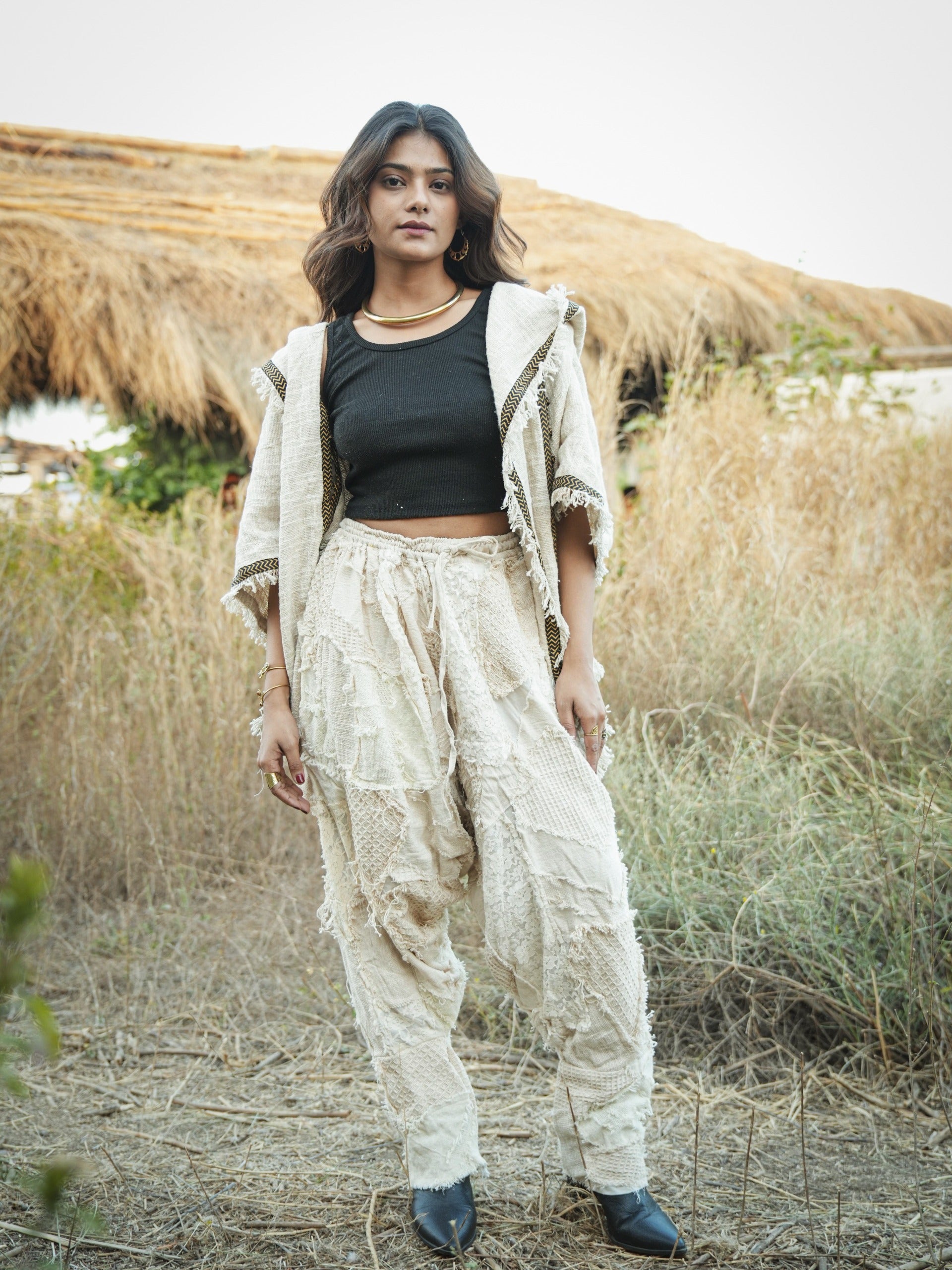 Desert Dori Relaxed Fit Patchwork Afghani Pant
