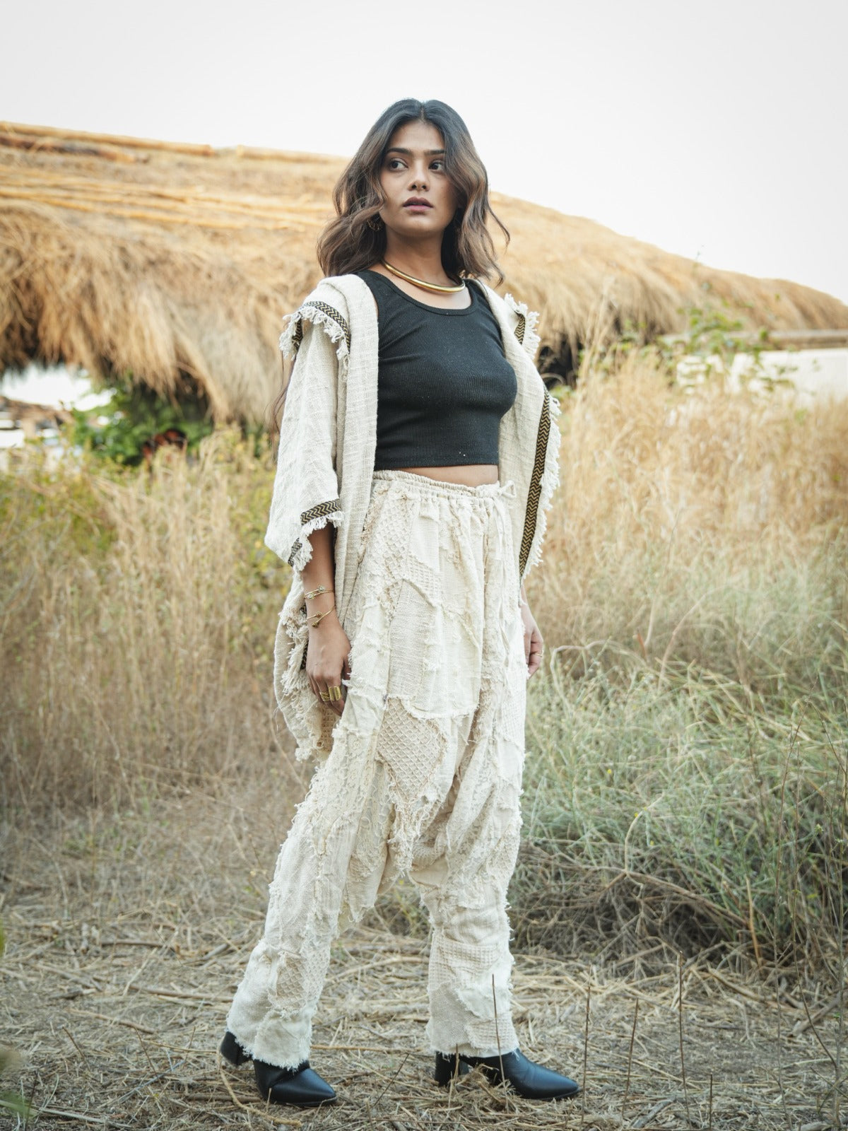 Desert Dori Relaxed Fit Patchwork Afghani Pant