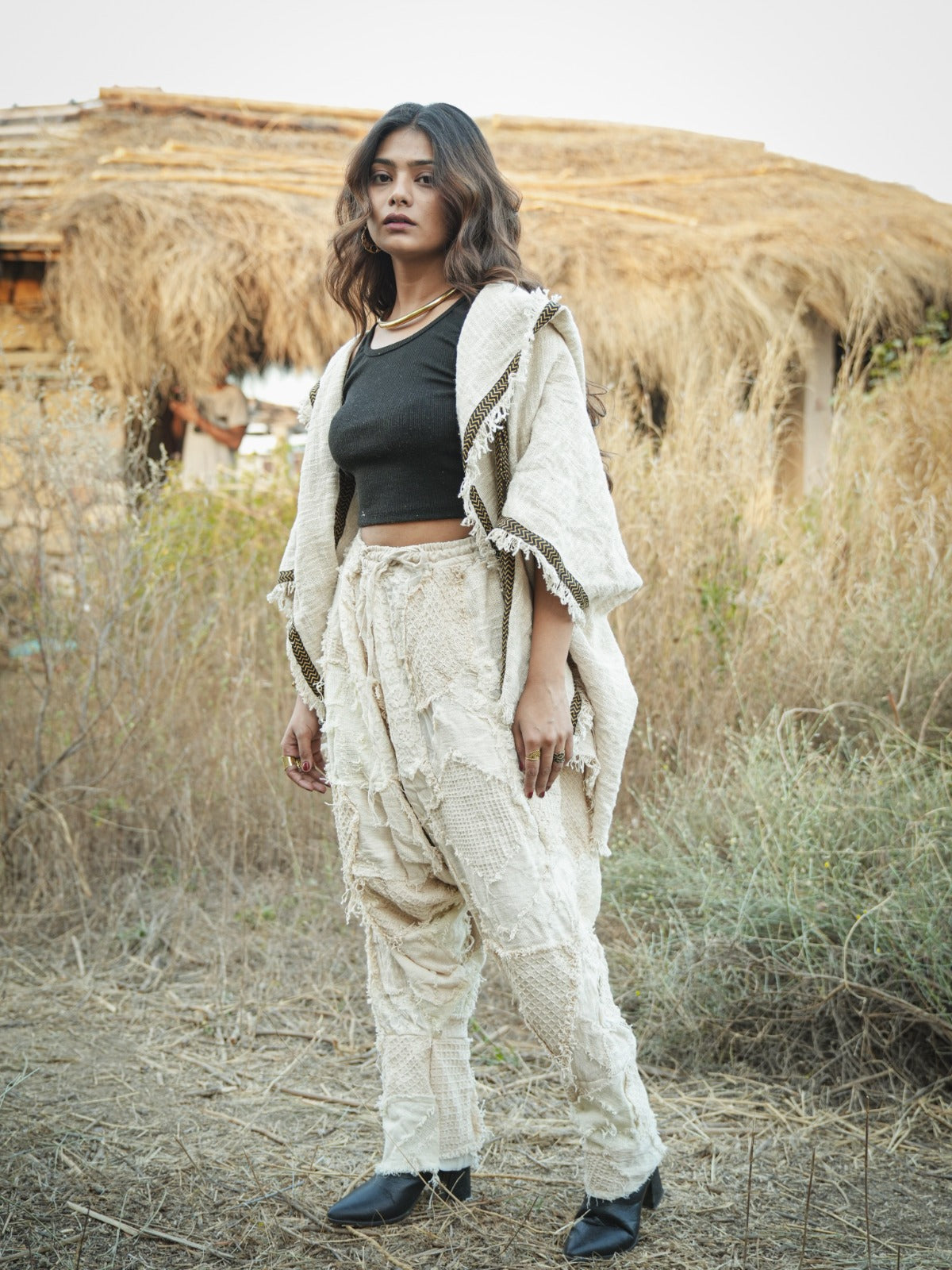 Desert Dori Relaxed Fit Patchwork Afghani Pant