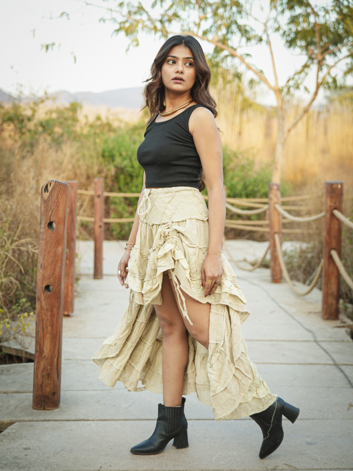 Desert Dori Layered Frill Skirt