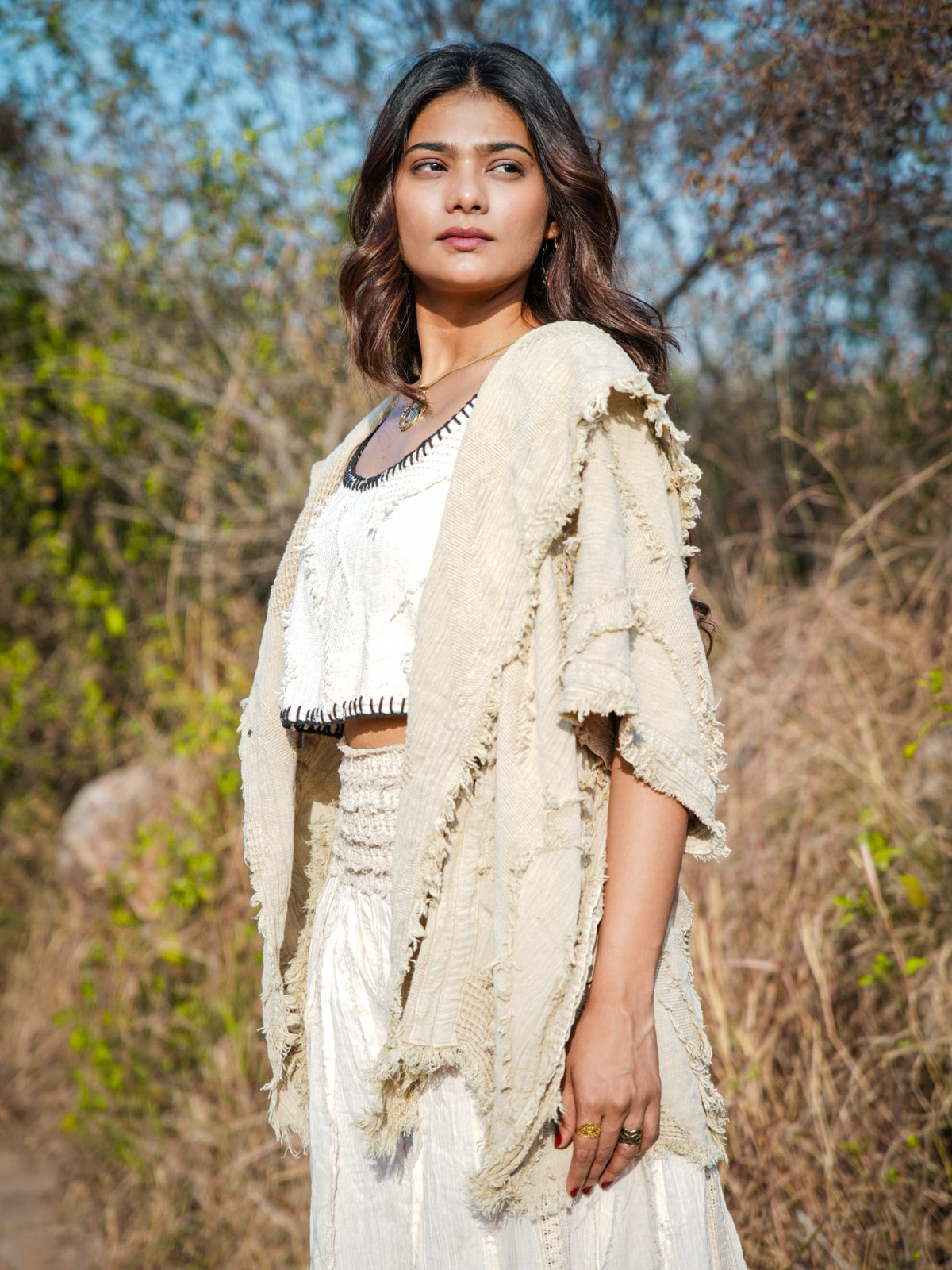 Desert Dori Embroidered Cut Work Kimono
