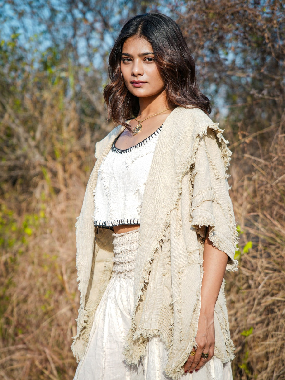 Desert Dori Embroidered Cut Work Kimono
