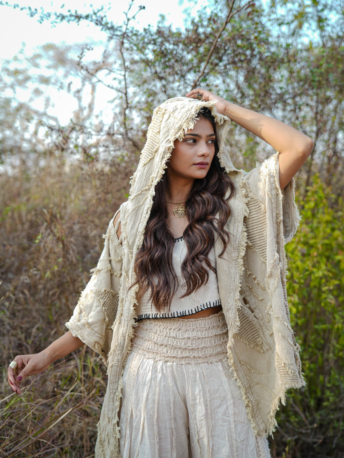 Desert Dori Embroidered Cut Work Kimono