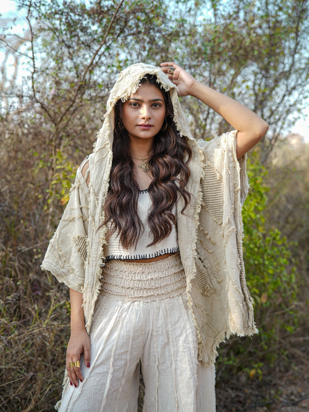 Desert Dori Embroidered Cut Work Kimono