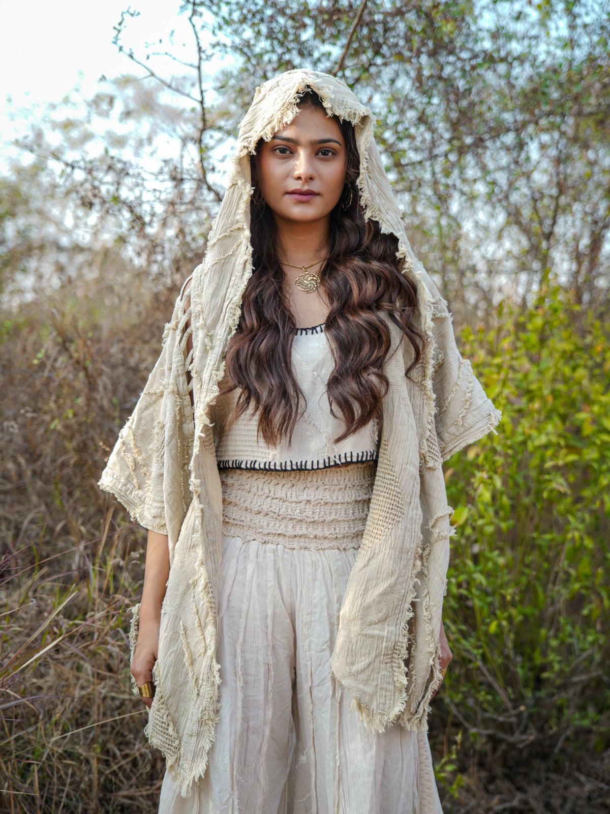 Desert Dori Embroidered Cut Work Kimono