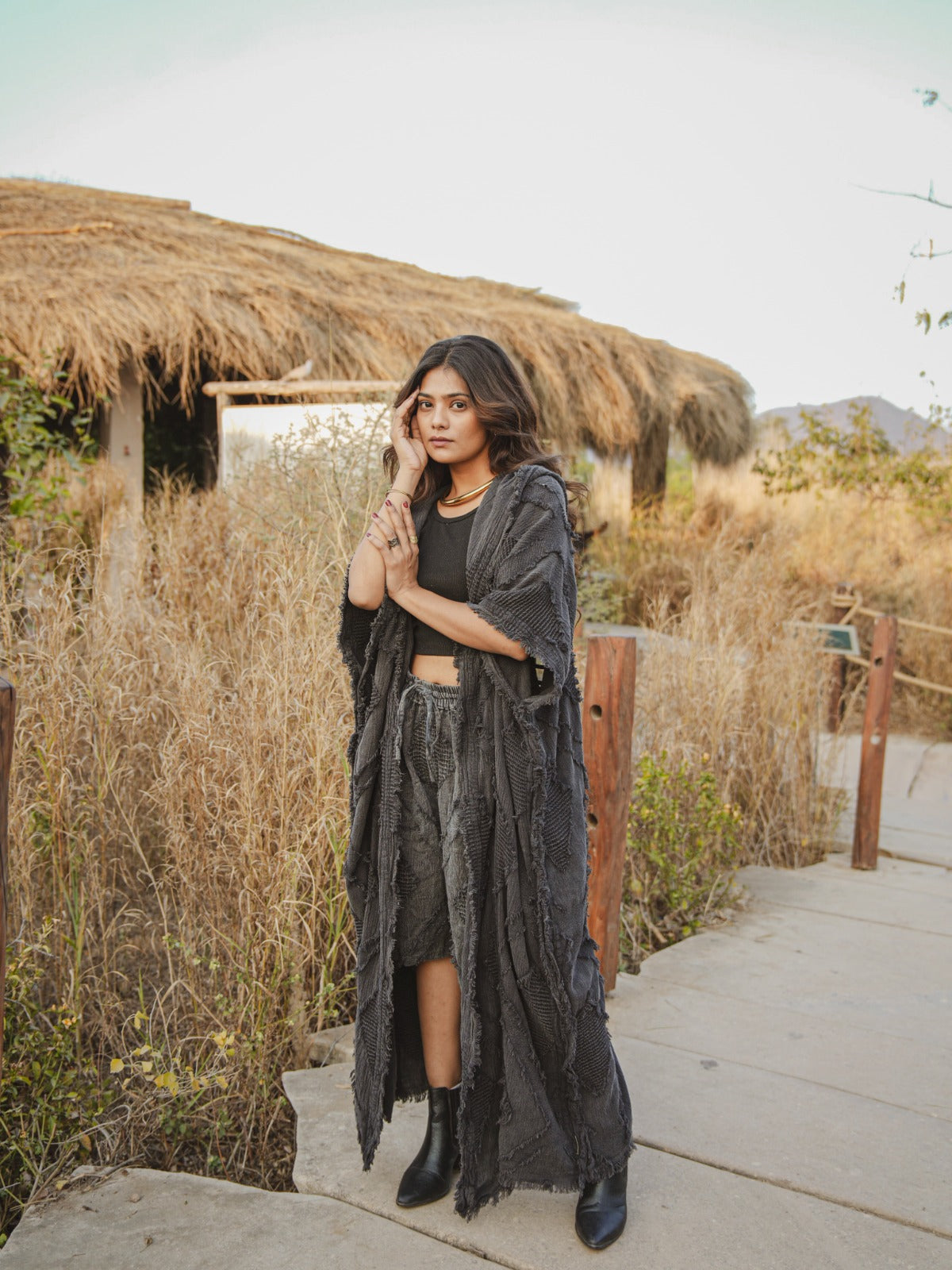 Desert Dori Boho Stone Wash Kimono