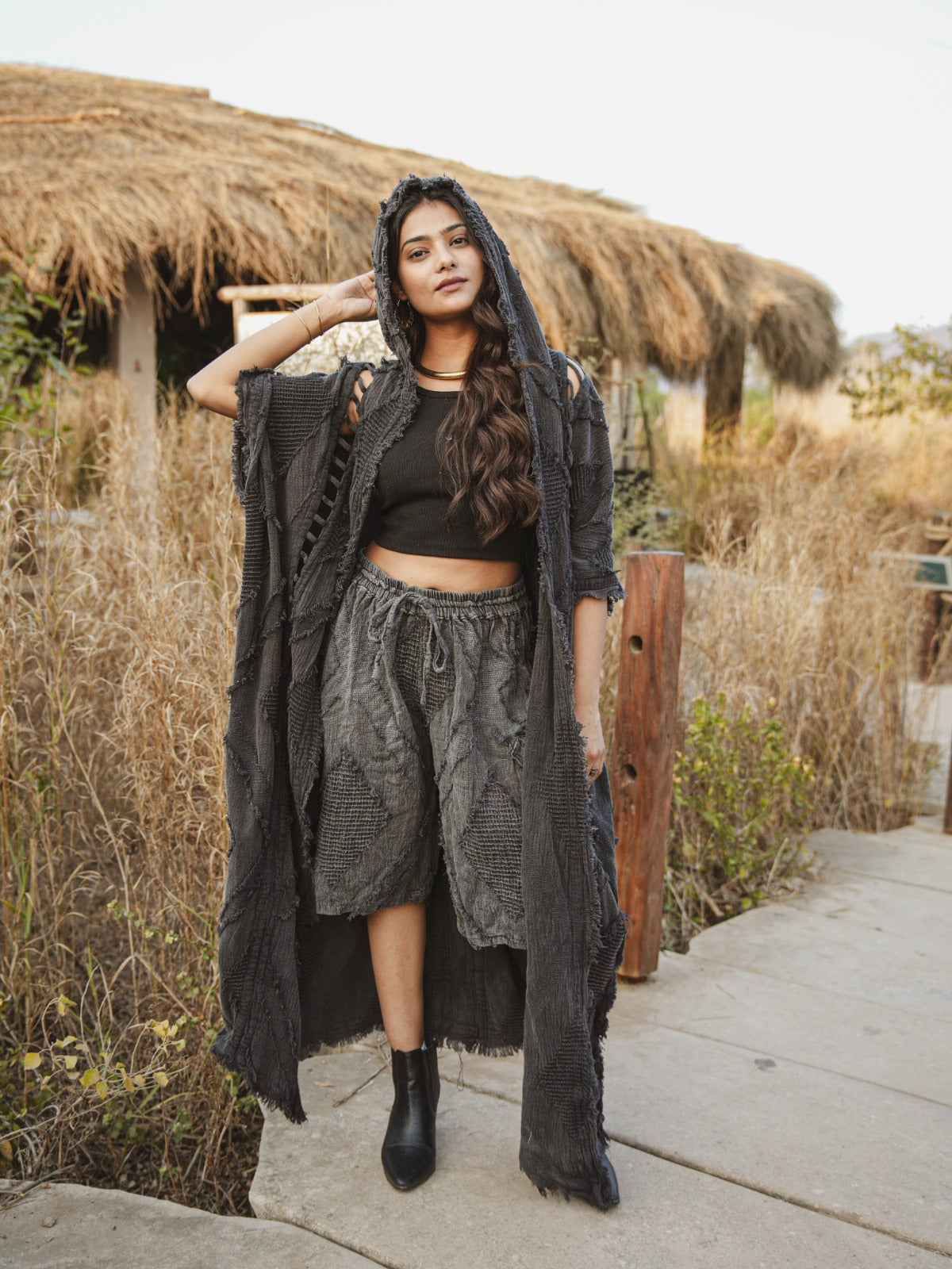 Desert Dori Boho Stone Wash Kimono
