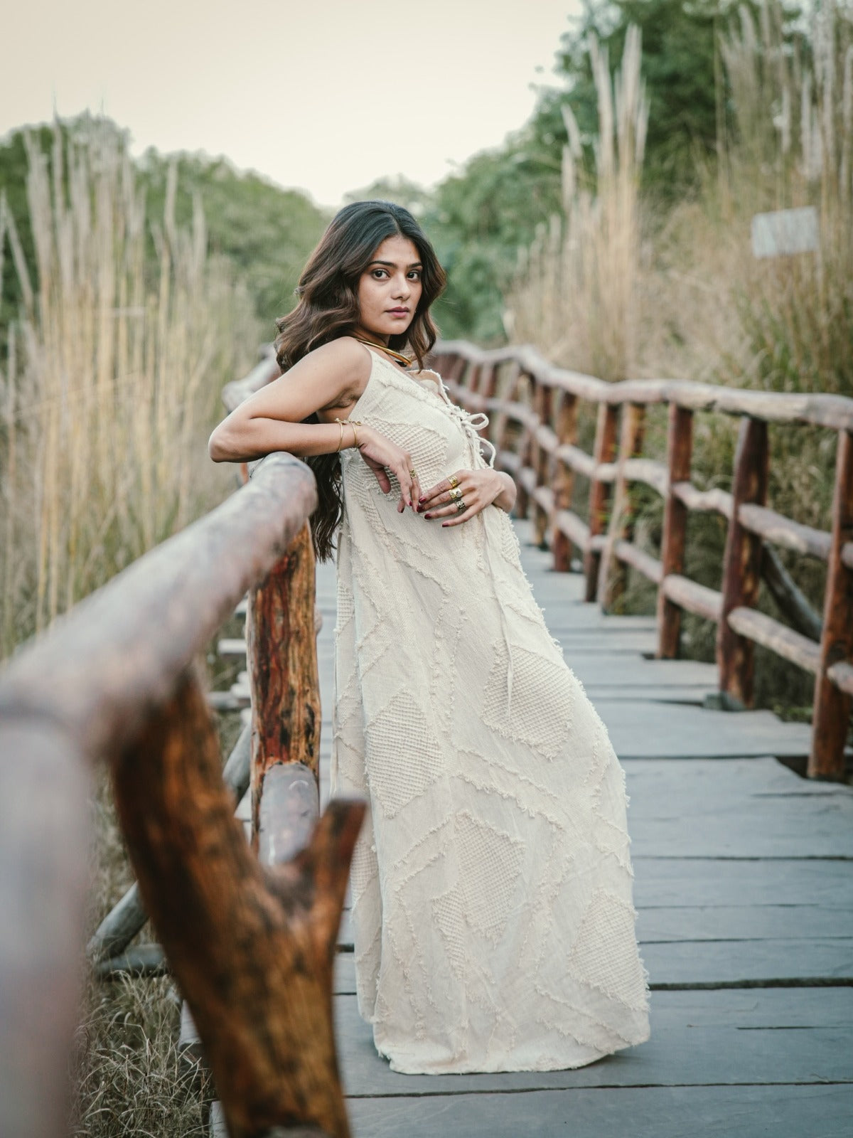 Desert Dori A-Line Cut Work Dress