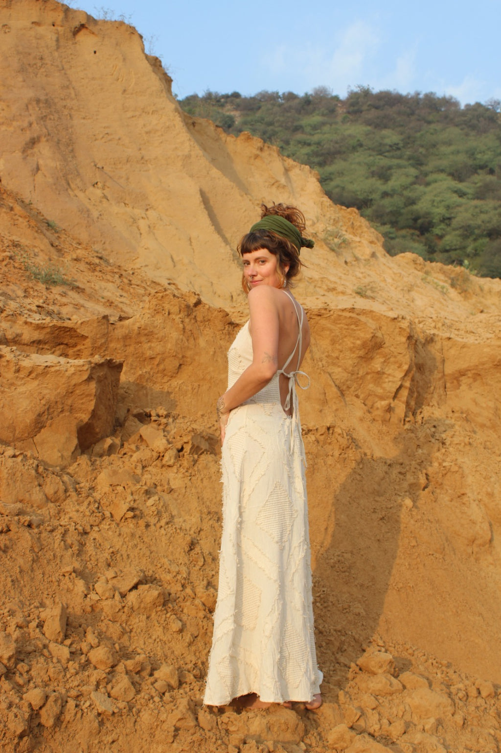 Desert Dori A-Line Cut Work Dress