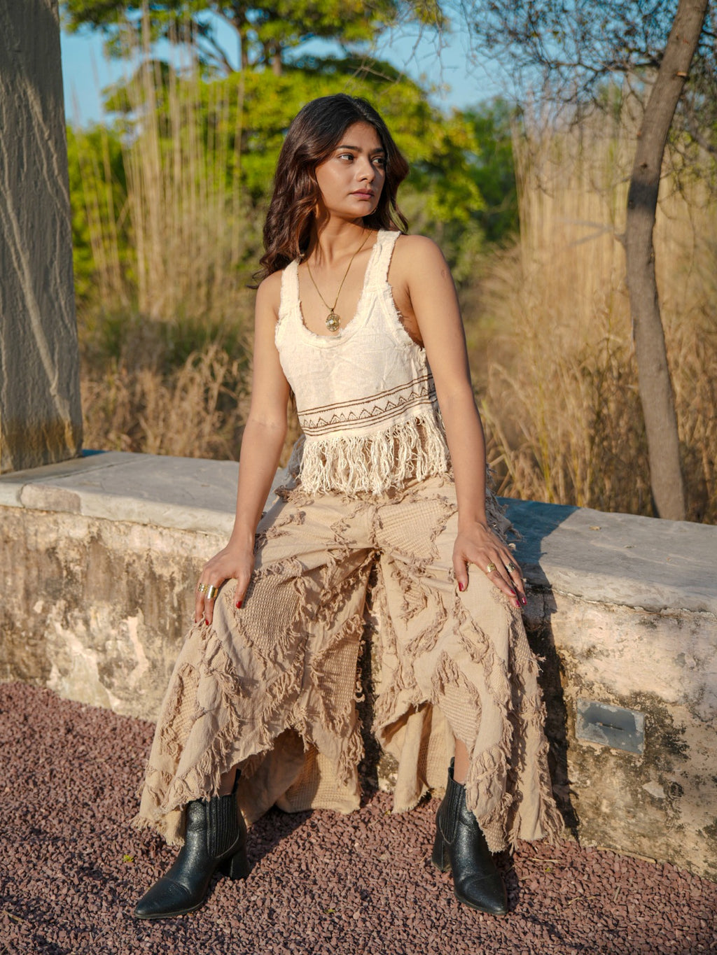 Raja Cut Work Pant for Women | Elegant Crafted Detail & Comfortable Fit – Desert Dori
