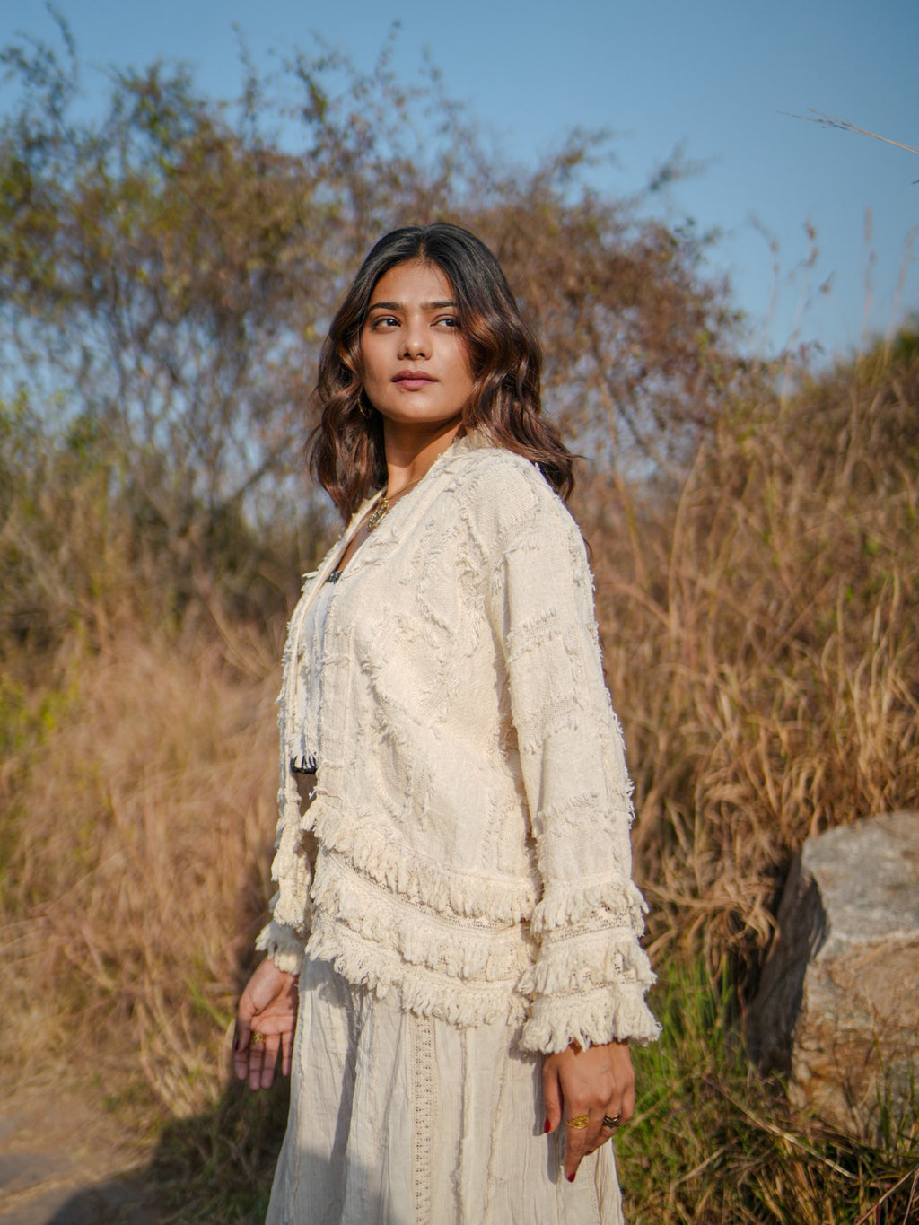 Frill Jacket for Women | Stylish & Comfortable Layering – Desert Dori