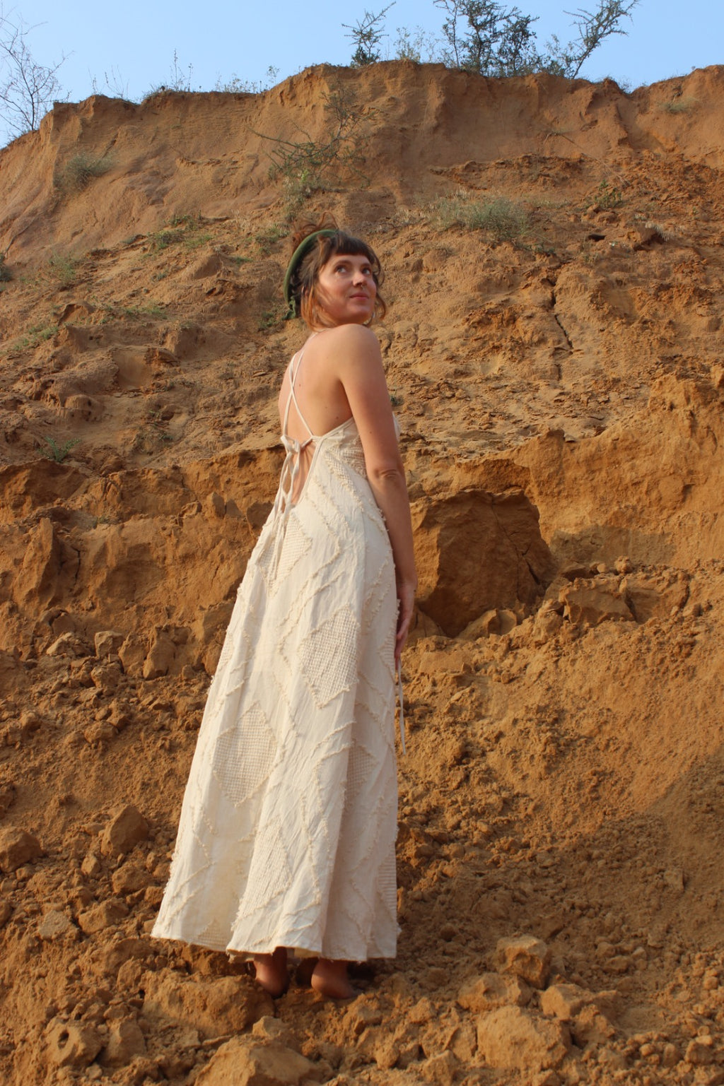 Desert Dori A-Line Cut Work Dress