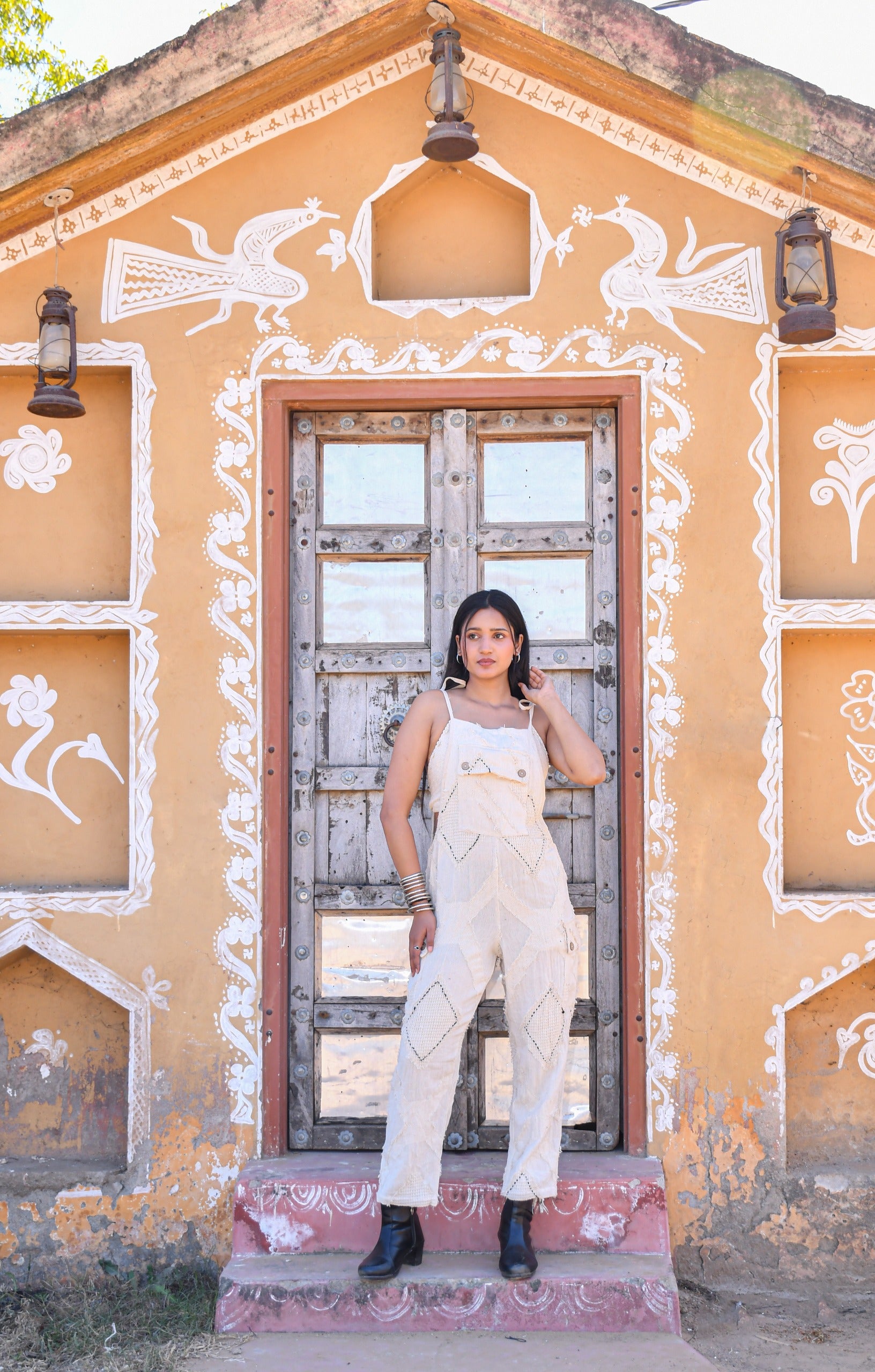 Desert Dori Women’s Cotton Thread Work Jumpsuit