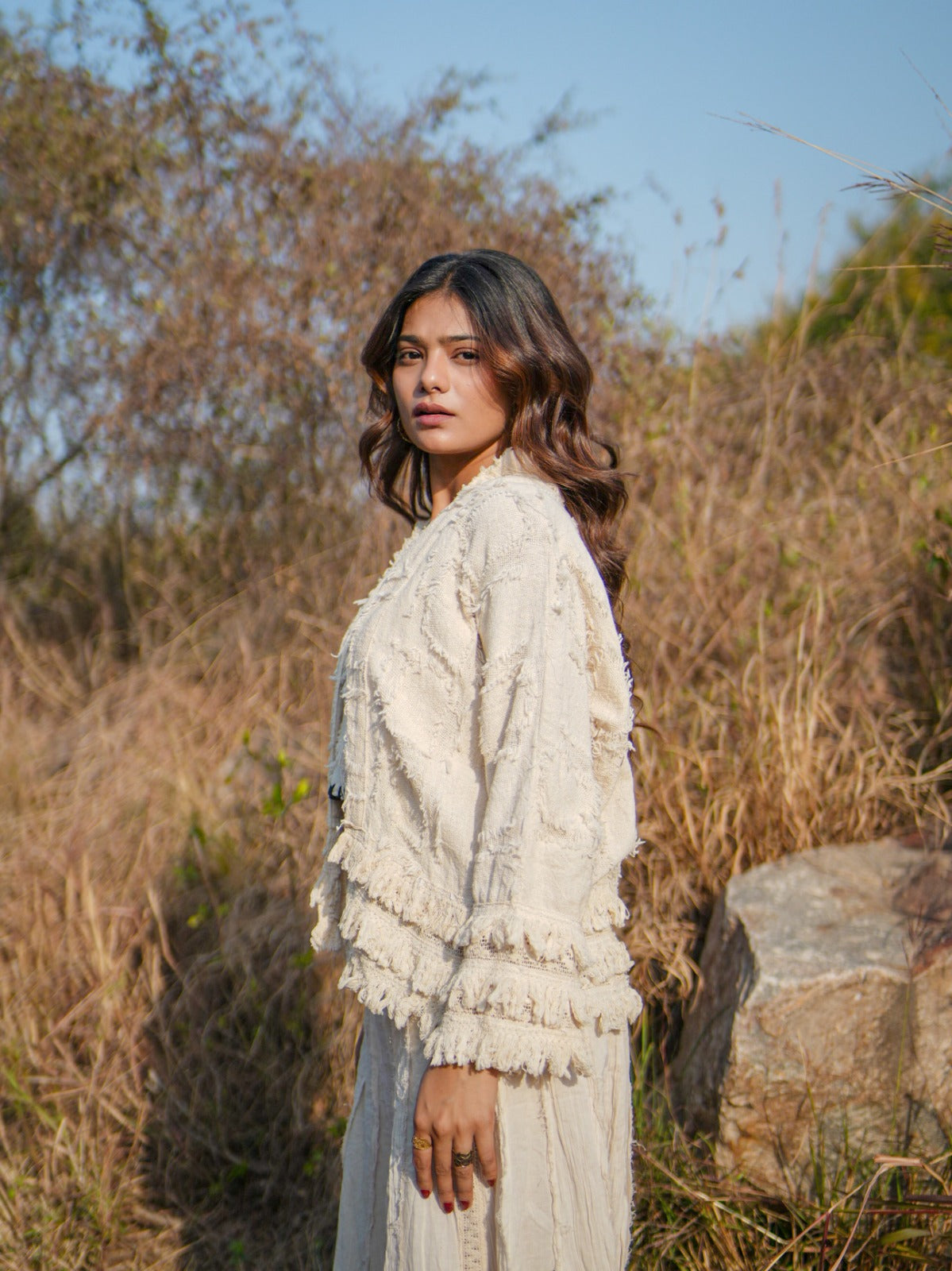 Frill Jacket for Women | Stylish & Comfortable Layering – Desert Dori